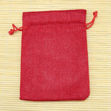 Red Jute Bags Wedding Favors Drawstring Gift Bag 10pcs