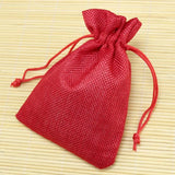 Red Jute Bags Wedding Favors Drawstring Gift Bag 10pcs