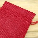 Red Jute Bags Wedding Favors Drawstring Gift Bag 10pcs