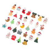 32 Pcs Resin Christmas Ornament Charms Jewelry Supply