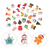32 Pcs Resin Christmas Ornament Charms Jewelry Supply