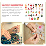32 Pcs Resin Christmas Ornament Charms Jewelry Supply