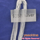 10Pcs 20in 925 Silver Neck Chains With Lobster Clasp For DIY