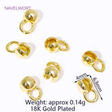 18K Plated Shell Bead Tip Crimp Ends for DIY Necklace Making