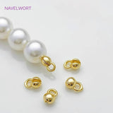 18K Plated Shell Bead Tip Crimp Ends for DIY Necklace Making