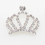 Metal 10pcs Crown Rhinestone for DIY Clothing Hairpin Wedding