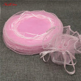 50pcs Organza Gift Bag Drawstring Round Wedding Party Jewelry Storage Pouch