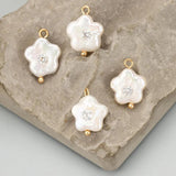 Natural Pearl Copper Pendant with Zircons