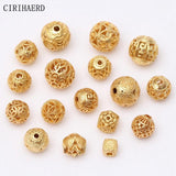 14K Plated Round Ball Beads Diy Accessories Beaded Materials Component
