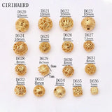 14K Plated Round Ball Beads Diy Accessories Beaded Materials Component