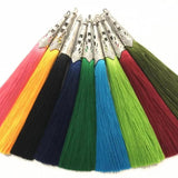 10pcs Polyester Silk Tassel for Earring Charm Making Pendant Diy Jewelry Crafts