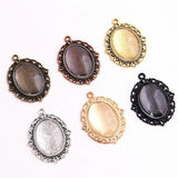 18*25mm Oval Cabochons Bases Jewelry Settings Pendant Bezel Trays