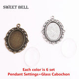 18*25mm Oval Cabochons Bases Jewelry Settings Pendant Bezel Trays