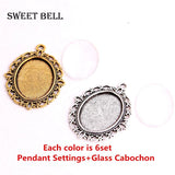 18*25mm Oval Cabochons Bases Jewelry Settings Pendant Bezel Trays
