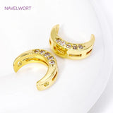 18K Plated Zircon Frame Beads for Necklace Making