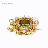 18K Plated Brass Zircon Clasp for DIY Jewelry Making
