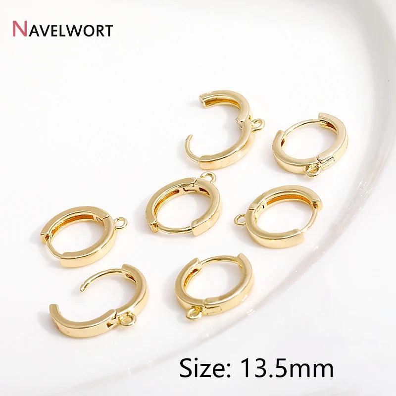 2 Sizes 14K Plated Brass Shvenzy Earring Clasps, High Earwire Fasteners