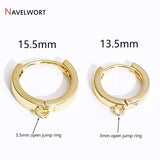 2 Sizes 14K Plated Brass Shvenzy Earring Clasps, High Earwire Fasteners