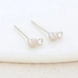 3MM 4MM 14K Plated Brass Round Stud Earrings DIY Jewelry Making
