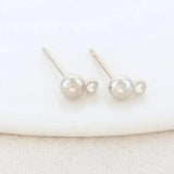 3MM 4MM 14K Plated Brass Round Stud Earrings DIY Jewelry Making