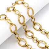 1m Stainless Steel Oval Cable Chain for DIY Necklace Craft Jewelry Making