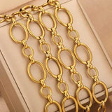 1m Stainless Steel Oval Cable Chain for DIY Necklace Craft Jewelry Making