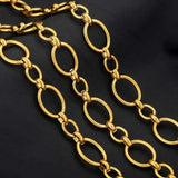 1m Stainless Steel Oval Cable Chain for DIY Necklace Craft Jewelry Making