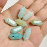 Hexagonal Prism Bullet Stone Pendants for DIY Jewelry Making