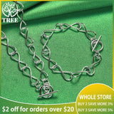 925 Silver Jewelry Set For Women: Chain Necklace & Bracelet Gift