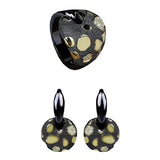 Irregular Hollow Pattern Earrings Ring Set