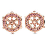 925 Sterling Silver Anchor Wheel Moon Stars Hearts Earring DIY Gift