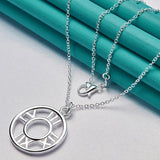 925 Silver Roman Round Jewelry Set For Women Wedding Party