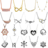 925 Silver Infinity Heart Necklace For Charm DIY Jewelry