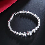 925 Silver Bracelet Necklace Set Buddha Beads Party Girl Student