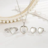 925 Silver Heart Set Jewelry for Women