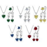 Heart Zircon Jewelry Set Wedding Bridal Chain