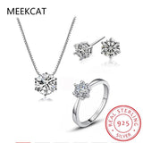 Moissanite Diamond Sets For Women - Necklace, Rings, Earring