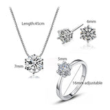Moissanite Diamond Sets For Women - Necklace, Rings, Earring