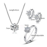 Moissanite Diamond Sets For Women - Necklace, Rings, Earring