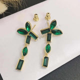 Austria Green Crystal Charm Jewelry Set