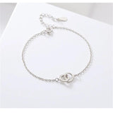 Zircon Circles Interlocking Bracelets S925 Silver Bracelet Women Jewelry