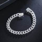 925 Sterling Silver 10MM Cuban Chain Bracelet 8 Inches
