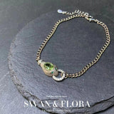 Peridot Bracelet Adjustable Fine Jewelry Lucky Chain Bracelet