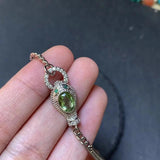 Peridot Bracelet Adjustable Fine Jewelry Lucky Chain Bracelet