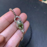 Peridot Bracelet Adjustable Fine Jewelry Lucky Chain Bracelet