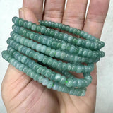 Natural Jadeite Stone Beads Bracelet Gemstone Jewelry Women Gift