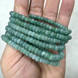 Natural Jadeite Stone Beads Bracelet Gemstone Jewelry Women Gift