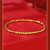 24KT Beads Red Thread Bracelet Fine Jewelry for Women