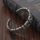925 Silver Bracelet Punk Wide Irregular Geometric Bangle for Woman Man