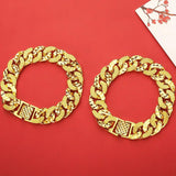 Forever Not Fade 24K Filled Bracelets Men Women Wedding Fine Jewelry